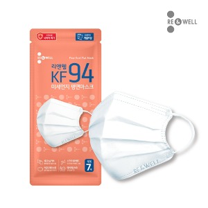 리앤웰 미세먼지 KF94 마스크 7매 (화이트)